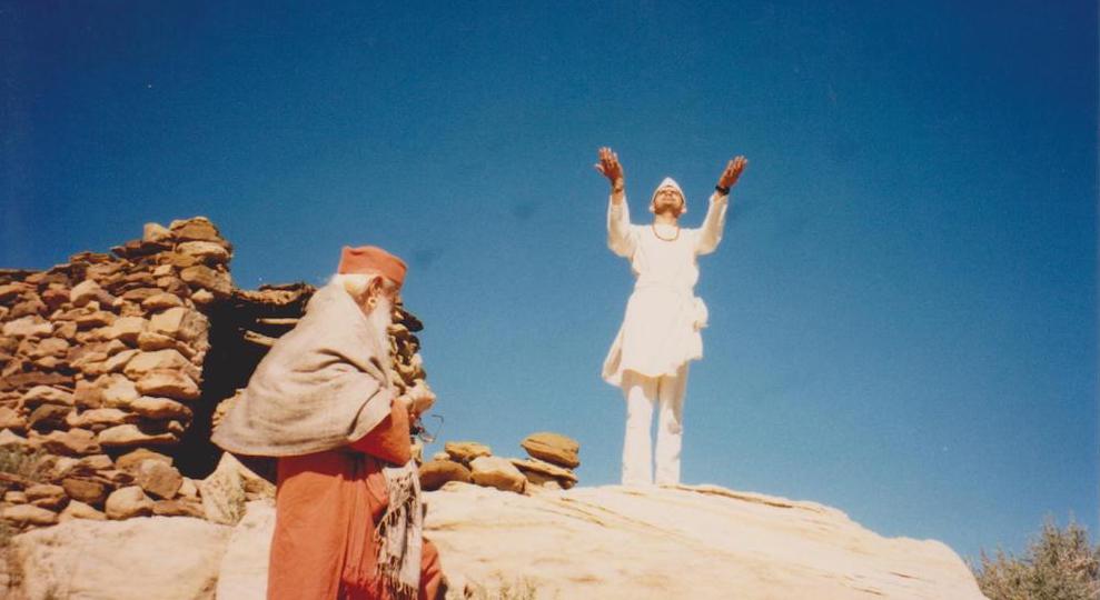 Gurudeva and I during our travels to the mystical Hopi Indian lands in the state of Arizona, US