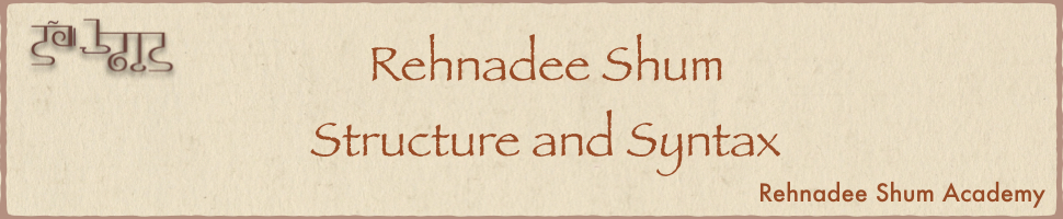 Rehnadee Shum Structure and Syntax